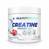 ALLNUTRITION Creatine Muscle Max Nahrungsergänzungsmittel - Creatin Monohydrat mit Taurin - Leistungssteigerung und Muskelaufbau - ohne Zuckerzusatz - Instantpulver 250g - Apfel