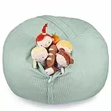 GAGAKU XXL Sitzsack Kinder für Stofftier Aufbewahrung - 270L Kuscheltier Organizer & Spielzeugsack - Großer Bean Bag Chair Bezug aus Baumwolle für Kinderzimmer Deko & Ordnung (Ohne Füllung)