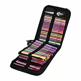 Fdit Pencil Roll Pouch 72/120 Slots Leinwand Pencil Wrap Tragbare Bleistifte Roll Up Case für Künstler, Schule, Büro(120 Steckplätze) (Bleistift Nicht Enthalten)