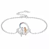 Yinsen Schwester Herz Armband 925 Sterling Silber Schmuck Geschenke Weihnachten für Schwester Damen Mädchen