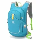 SKYSPER Kinderrucksack Wandern 15L Wanderrucksack Kinder Jungen & Mädchen für 6-12 Jährige komfortabler Rucksack mit Brustgurt