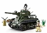 WWII - Leichter Alliierten Panzer (347 Teile) [M38-B0686], Spielset, Klemmbausteine, Für Kinder ab 4 Jahren, mit Spielfigur, Army WWII, Sluban SL95557