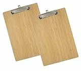 WEDO Klemmbrett DIN A4 aus Bambus, nachhaltiges Schreibbrett aus Holz, Clipboard für Büro und unterwegs, braun, natur (Braun 2er Set, 32,5 x 22,5 x 1,3 cm)