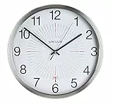 Unilux Funk-Wanduhr, 35,5cm, silbergrau