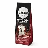 Bialetti - Perfetto Moka Cioccolato: Gemahlener Kaffee mit mittlerer Röstung, Schokoladenaroma, 250g, Beutel mit Aromaventil