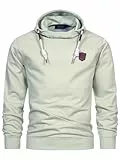Indicode Herren Meza Sweatshirt mit Kapuze | Hoodie Kapuzenpullover für Männer Sea Foam, L