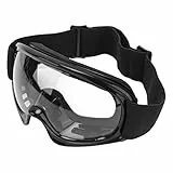 Akozon Dirt Bike-Brille, Motorrad für Outdoor-Radfahren, Ski, ATV, Off-Road-Rennen, Schlagfestigkeit, UV-Schutz (BLACK)