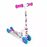 OZBOZZ SV20004 Unicorn My First Scooter, weiße, rosa und Blaue Räder