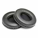 Ersatz-Ohrpolster Leder-Ohrpolster Ersatz-Ohrpolster-Kit für die meisten Kopfhörermodelle geeignet: Universaldurchmesser 75 mm (1 Paar schwarz)