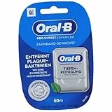 Oral-B Pro-Expert Advanced gewachste Zahnseide – Tiefenreinigung – entfernt Plaque – Cool Mint Geschmack Dental Tape – 50 m
