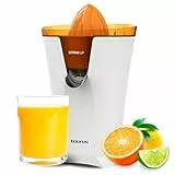 Taurus - Extra hoher Zitruspress Citrus Up | 40W | Direktes Ausschenken | 2 Presskegel | 200ml Behälter | Für Gläser bis 14 cm | Verschließbarer Auslauf | Zwei Richtungen Rotation