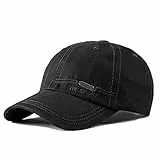 YAMEE Baseball Cap Denim Herren,Basecap Unisex Vintage Baseballmütze Sportkappe Verstellbar,Baseballkappen Herren Sonnenhut für Outdoor-Aktivitäten Angeln,Camping