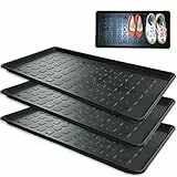 fratrisPRO 3 STK. | XXL Schuhabtropfschale Schuhmatte Ablage | Schuhablage mit erhöhtem Set Abtropfschale große Schuhunterlage Napfunterlage