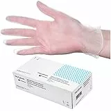 HeroTouch Vinyl puderfrei Einmalhandschuhe, 100 Stück, Größe L, Vinylhandschuhe transparent in praktischer Spenderbox, Einweghandschuhe Hygiene, 100% Vinyl