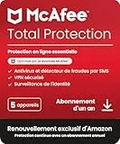 McAfee Total Protection (5 Geräte) 2025 | Secure VPN, Sicherheitssoftware mit Virenschutz,Kennwort-Manager, Identitätsüberwachung |Amazon Abonnements