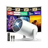 YOTON Y4 Mini Beamer mit Android 13, Smart Projektor 1080P Unterstützung mit WiFi & Bluetooth, Auto Trapezkorrektur, Tragbarer Outdoor Projector für Heimkino, Kompatibel mit Phone/PC/Mac/Switch
