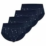 Schiesser Herren Slips, 4er Pack, Navy, Feinripp (X-Large (7 (XL)))