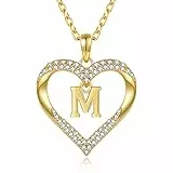 CDE Kette Damen 18K 925 Sterling Silber Halskette Geschenk für Sie Initiale Herz Anhänger Buchstabenkette für Damen A-Z Kette Valentinstag Weihnachten Schmuck Frauen Freundin Teenager