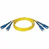 Tripp Lite Singlemode Fiber Optics 9-m (30-ft.) Duplex SMF 8.3/125 Patch Cable, SC/SC Glasfaserkabel 9 m Gelb
