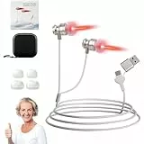 Wenbones Tinnitus Infrarot Ohrstöpsel mit 650nm Rotlicht - Mikrozirkulationsverbesserung, Infrarottherapie zur Tinnitus-Linderung, Ohren Deckungen, kompatibel mit Silikon-Ersatzteilen (Steckverbinder)