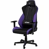 NITRO CONCEPTS S300 Gamingstuhl - Ergonomischer Bürostuhl Schreibtischstuhl Chefsessel Bürostuhl Pc Stuhl Gaming Sessel Stoffbezug Belastbarkeit 135 Kilogramm - Nebula Purple (Violett)