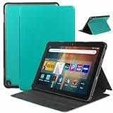 DJ&RPPQ 8 Inch Tablet Hülle mit automatischer Wake/Sleep-Funktion, Nicht für TCL Nokia iPad Samsung Tablet, Faltbarer Vorderseite aus Leder und Weich TPU Rückseite Hülle für 8 inch Tablet (grün)