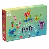 Plus-Plus 3962 Geniales Konstruktionsspielzeug, Learn to Build Haustiere, Kreativ-Bausteine für Kinder, 275 Teile