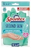 Spontex Second Skin, latexfreie Haushaltshandschuhe aus Nitril-Mix, mit Touchscreen-Technologie, Größe S/6-6,5, 1 Paar