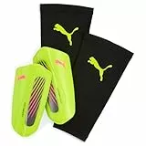 PUMA ULTRA Light Strap, Unisex Schienbeinschoner, Yellow Alert-Puma Aged Silver, M - 030992