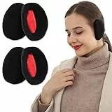NJCXOLA 2 Paar Ohrenwärmer Damen/Herren,Winter Ohrenwärmer Flaumig Ohrwärmer Gefüttert,Warme Ohrenschützer Schutz vor Wind/Kälte,Umschließen Ohr völlig,Frauen Ohrenschützer Herbst/Winter (M)