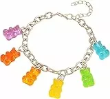 Generic Gummibärchen-Form-Armband mit 6 Farben-Charme-Armband-Regenbogen-Harz-Bären-Fußkettchen-Armband