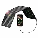 LIONSHEE 30W Solarpanel Faltbar mit 3 Ports (USB-C+USB-A+DC), IP67 Wasserdichtes Tragbares Solar-Ladegerät, Handy Solar Panel Im Freien, Camping Ladegerät für Smartphone, Mobile Powerbank und mehr