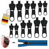 Reißverschluss Zipper,12 Stück Reisverschluss-reparaturset Ersatz,Abnehmbare Zipper Pull Fixer Reparatur Set für Universal,Kleidung,Bettzug, Gepäck,Rucksack