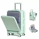 Sea choice Handgepäck Koffer Hartschalen-Reisekoffer aus PC mit Front Laptopfach Rollkoffer USB-Anschluss mit 8 Spinner Rädern TSA Schloss YKK Reißverschluss