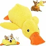 Anti Stress Ente Hund,Interaktives Hundespielzeug Unzerstörbar,Quietschspielzeug Hund Kuscheltier,Anti Stress Ente Für Hunde,Dog Toys für Kleine,Quietschendes Plüsch-Spielzeug für Kleine Mittlere