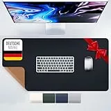 MYMIND® Schreibtischunterlage [Rutschfest] 80x40cm - Premium PU-Leder XXL Mauspad - Schreibunterlage für Homeoffice - Unterlagenmatte wasserfest - Desk Mat - Schreibtisch Unterlage Büro