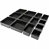 Puricon 13er-Set Aufbewahrungsbox Stoff Schubladen-Organizer/Ordnungssystem für Kleidung faltbare Aufbewahrungskisten Set Boxen für Kleiderschrank Schlafzimmer -Grau