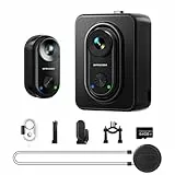 Apexcam K70 mit 64G Karte 4K mini Action cam POV Camera EIS Bildstabilisierung WLAN bodycam 30m wasserdichte Unterwasserkamera mit aufladbarem Action-Pod, Vlogging Camera für Radfahren, Reisen