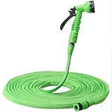 Navaris Flexibler Gartenschlauch 11,25-22,5m - mit 7 Funktionen Brause und Schnelladaptern - Wasserschlauch flexibel dehnbar - Wasser Garten Schlauch