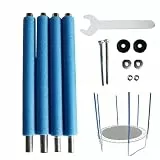 4 Stück Trampolin Stangen Ersatz, Trampolins Ersatzstangen, Trampolins Netzstangen Ersatz, Schaumstoff Trampolinstangen Mit Schrauben Und Schraubenschlüssel, Trampolin Ersatzteile Netzstangen
