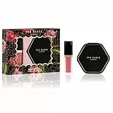 Ted Baker Ready Pout Geschenkset, Luxus 4.34ml Lipgloss & Dual Magnifying Compact Mirror for Handbags, Stylish Beauty Gift Set for Women and Girls