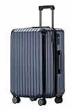 Münicase M816 TSA-Schloss Koffer Reisekoffer Trolley Kofferset Hardschale Boardcase (Dunkelblau, Großer Koffer)