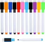 DERAYEE Filzstift, radierbar, 11 Stück Stifte Set, für Zuhause, Schule und Büro Zubehör