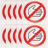 LAPYAPPE Sicherheitswarnaufkleber Nicht Berühren 10 Stück Vinyl 30mm Farblich Klar Gestaltet für Fabriken und Baustellen