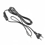 Mextronic Netzkabel 3 m Eurostecker + Schalter 300 SW C7 schwarz offenes Ende