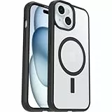 OtterBox React Series MagSafe Hülle für iPhone 16e/15/14/13, stoßfest, sturzsicher, ultraschlank, schützende Hülle, Getestet nach Militärstandard, Transparent/Schwarz