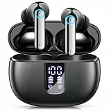 Vtkp Bluetooth Kopfhörer, In Ear Kopfhörer Bluetooth 5.3 Kopfhörer Kabellos,Neue ENC Noise Cancelling In Ear Wireless Earbuds HiFi Stereo LED Leistungsanzeige USB C wasserdichte
