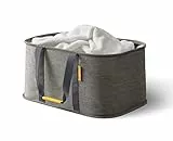 Joseph Joseph Hold-All - zusammenklappbare 35L Wäschekorb Tasche, strapazierfähiges Gewebe, feuchtigkeitsbeständig- Grau
