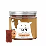 Golden Goddess Tan Gummies - Bräunungsbooster & Sonnenschutz - Lutein, Astaxanthin, Vitamin C, E, D, Beta-Carotin & Kupfer - 30 Stück (1 Monat) - Zuckerfrei, Vegan - Bears with Benefits​