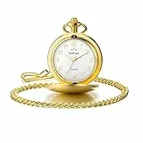 BOSHIYA Glatte Quarz Taschenuhren (DE-HBWörtlich Gold-24)